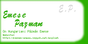 emese pazman business card